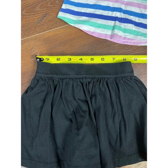 Old Navy Toddler Girls 18/24 Months Striped Tee and Black Skort Size 2T! - Picture 4 of 9